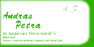 andras petra business card